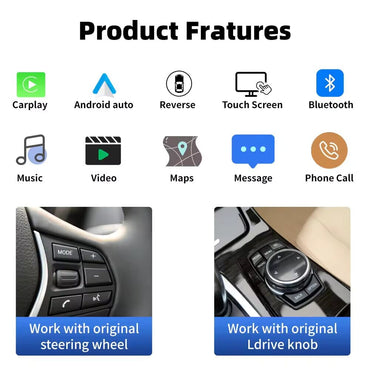 10,25" Wireless CarPlay/Android Auto Multimedia Player für BMW F30-F36 (2012-2016) RSHOP 