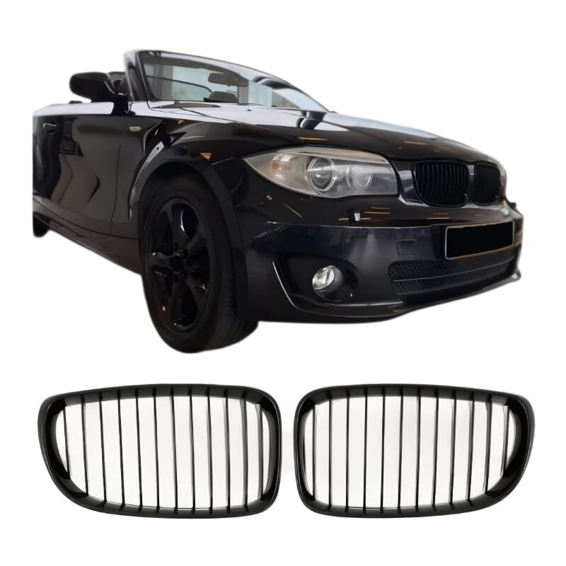 BMW 1ER E87 LCI E81 E82 E88 KÜHLERGRILL GLANZ SCHWARZ 2007-2011 - RSHOP