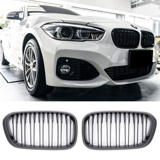 BMW 1ER F20 F21 AB 15 KÜHLERGRILL DOPPELSTEG MATT SCHWARZ - RSHOP