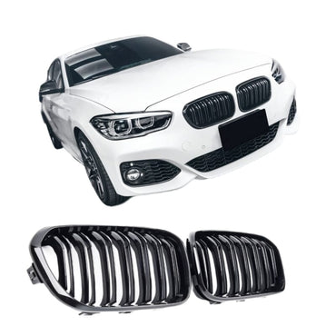 BMW 1ER F20 F21 KÜHLERGRILL DOPPELSTEG GLANZ SCHWARZ 2015-2019 - RSHOP