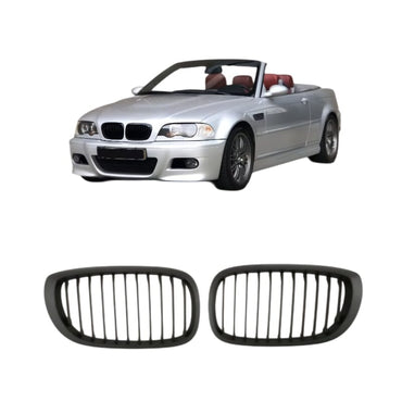 BMW 3ER E46 Coupé und Cabriolet LCI 2003-2007 GRILL MATT SCHWARZ - RSHOP