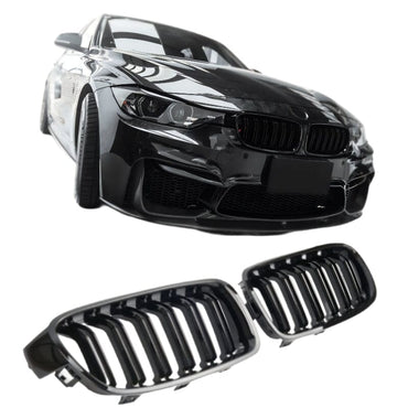 BMW 3ER F30 F31 SPORT GRILL DOPPELSTEG GLANZ SCHWARZ - RSHOP