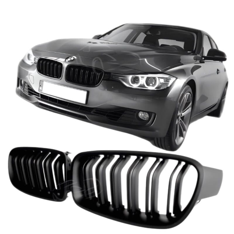 BMW 3ER F30 F31 SPORT KÜHLERGRILL DOPPELSTEG MATT SCHWARZ - RSHOP