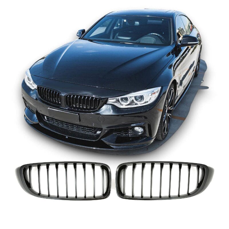 BMW 4er F32 F33 F36 & M4 F82 / 3er M3 F80 Sportgrill Glanz Schwarz RS 
