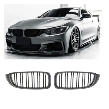 BMW 4ER F32 KÜHLERGRILL GRILL DOPPELSTEG MATT SCHWARZ - RSHOP