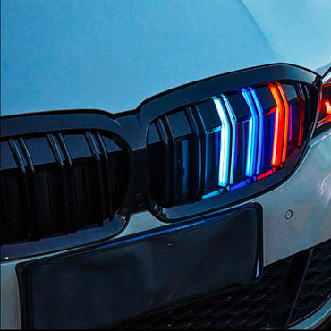 Hochmoderner LED-Frontgrill in BMW M-Farben für BMW 3er und 5er RSHOP 