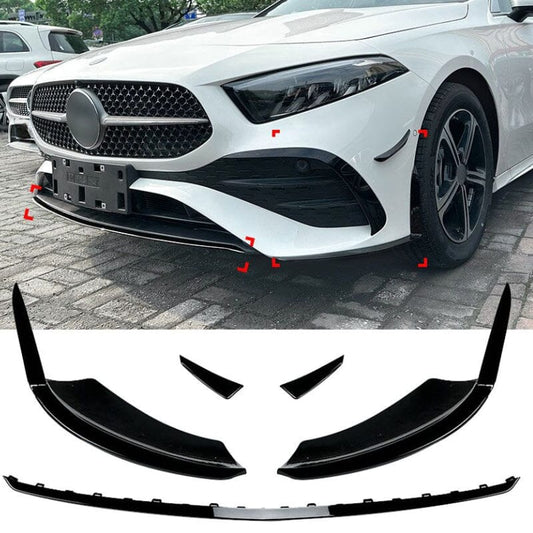 Mercedes A-Klasse W177 Aero Flaps Splitter vorne – schwarz – Facelift RS 