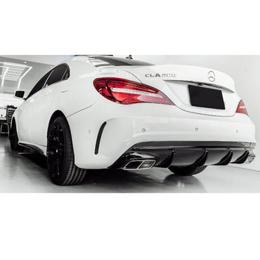 Mercedes CLA-Klasse C117 X117 Diffusor mit Auspuffblenden (Schwarz) in CLA 45 AMG Optik RS 