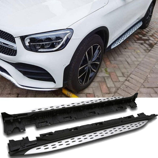 Mercedes GLC X253 C253 Alu Trittbretter (Side Steps) mit Anti-Rutsch Noppen 2015–2022 RS 