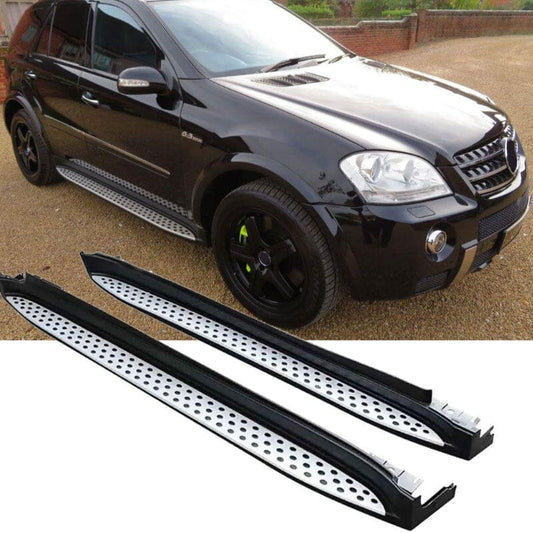 Mercedes M-Klasse W164 Alu Trittbretter (Side Steps) mit Anti-Rutsch Noppen 2005–2011 RS 