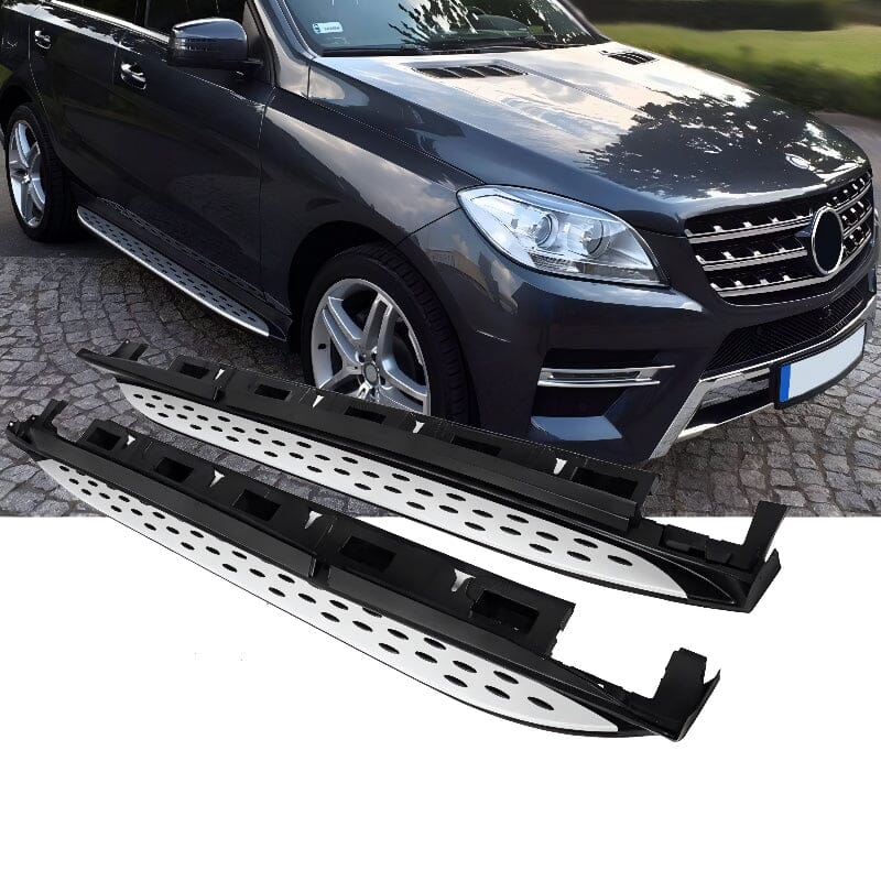 Mercedes ML W166 & GLE W166 Alu Trittbretter (Side Steps) mit Anti-Rutsch Noppen 2011–2019 RS 