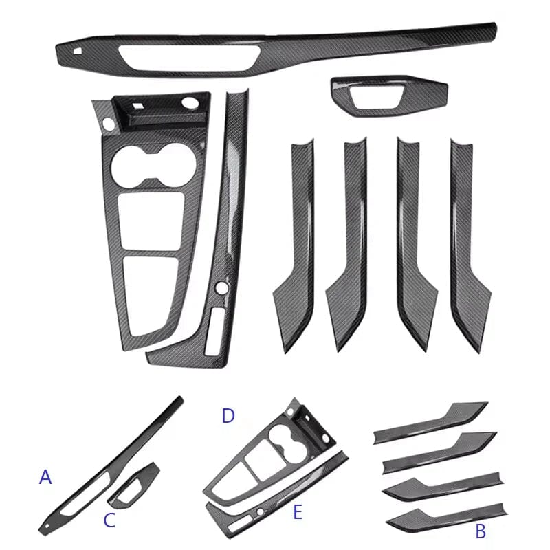 Premium Carbon Interieur Set - 23-teilig für Audi A4 (2017-2022) - Hochwertige ABS Kohlefaserveredelung - RSHOP